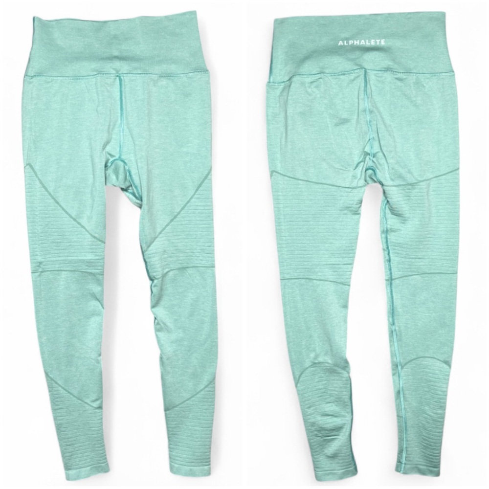 Size Large Alphalete OG Size Large Alphalete OG Revival Leggings Jade Green/Blue